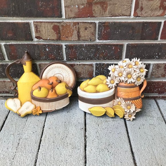 Vintage Kitchen Decor Country Fruit Flowers - Picture 2 of 7